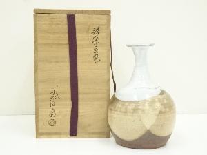 萩焼　十二代　田原陶兵衛造　花瓶（共箱）